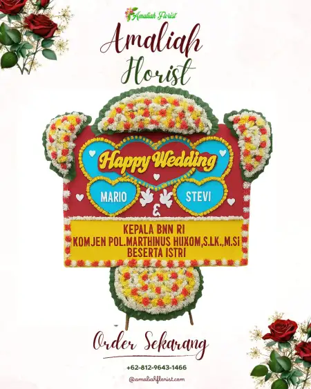 Papan Bunga Pernikahan Centini
